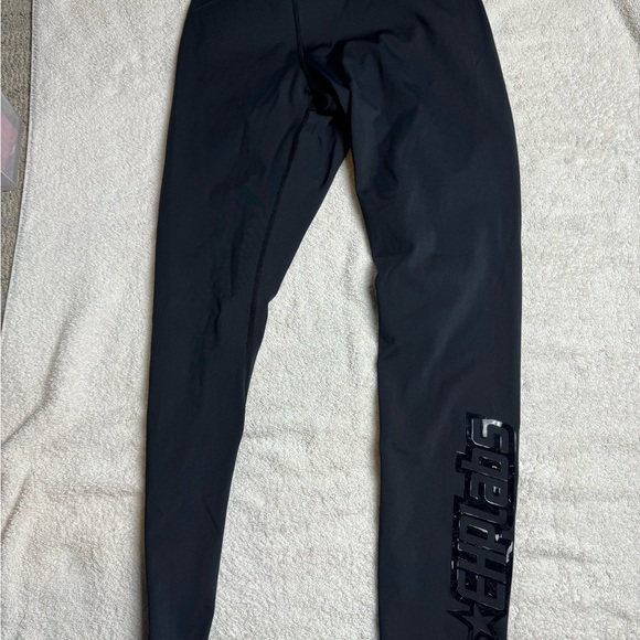 Black Leggings with Bold Silver Detail - Picture 1 of 2